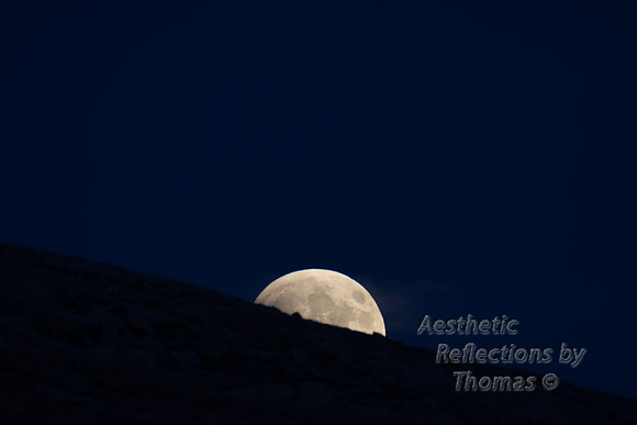 Blood Moon Rising;  Fall of 2015; on top of Trail Ridge Road in RMNP
