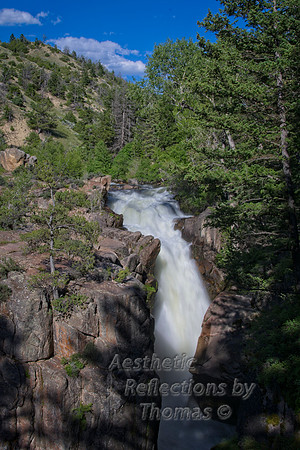 Shell Water Falls, Big Horn Mountains in Wyo.
