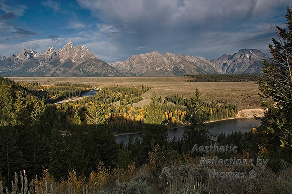 Fall time in the Tetons overlooking Snake River