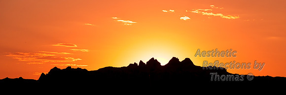 Bad Lands Sunset; S Dakota